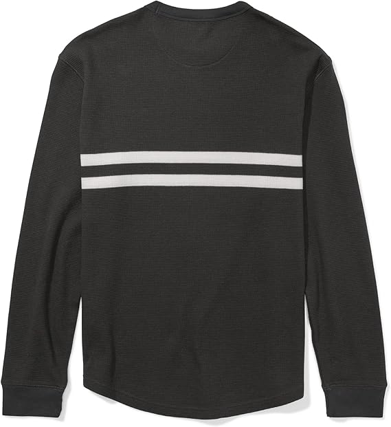 A.M.E.R.I.C.A.N E.A.G.L.E Super Soft Long-Sleeve Thermal Striped Gray