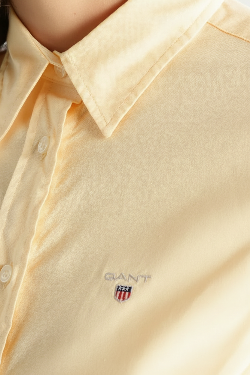 G.a.N-T Oxford Shirt Regular Fit Shirt Light Yellow