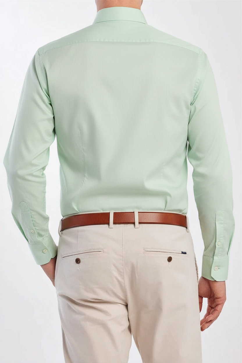 G.a.N-T Oxford Shirt With G Logo Regular Fit Shirt Light Green