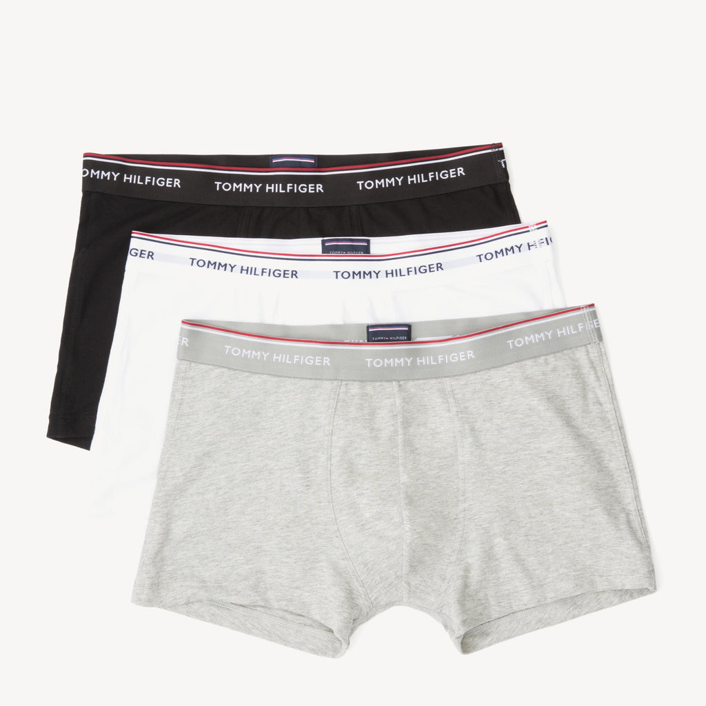 T.O.m.M.Y H.I.l.F.I.G.E.R Premium Essentials Cotton Stretch Truck Pack Of 3 boxers Black/Grey Heather/White