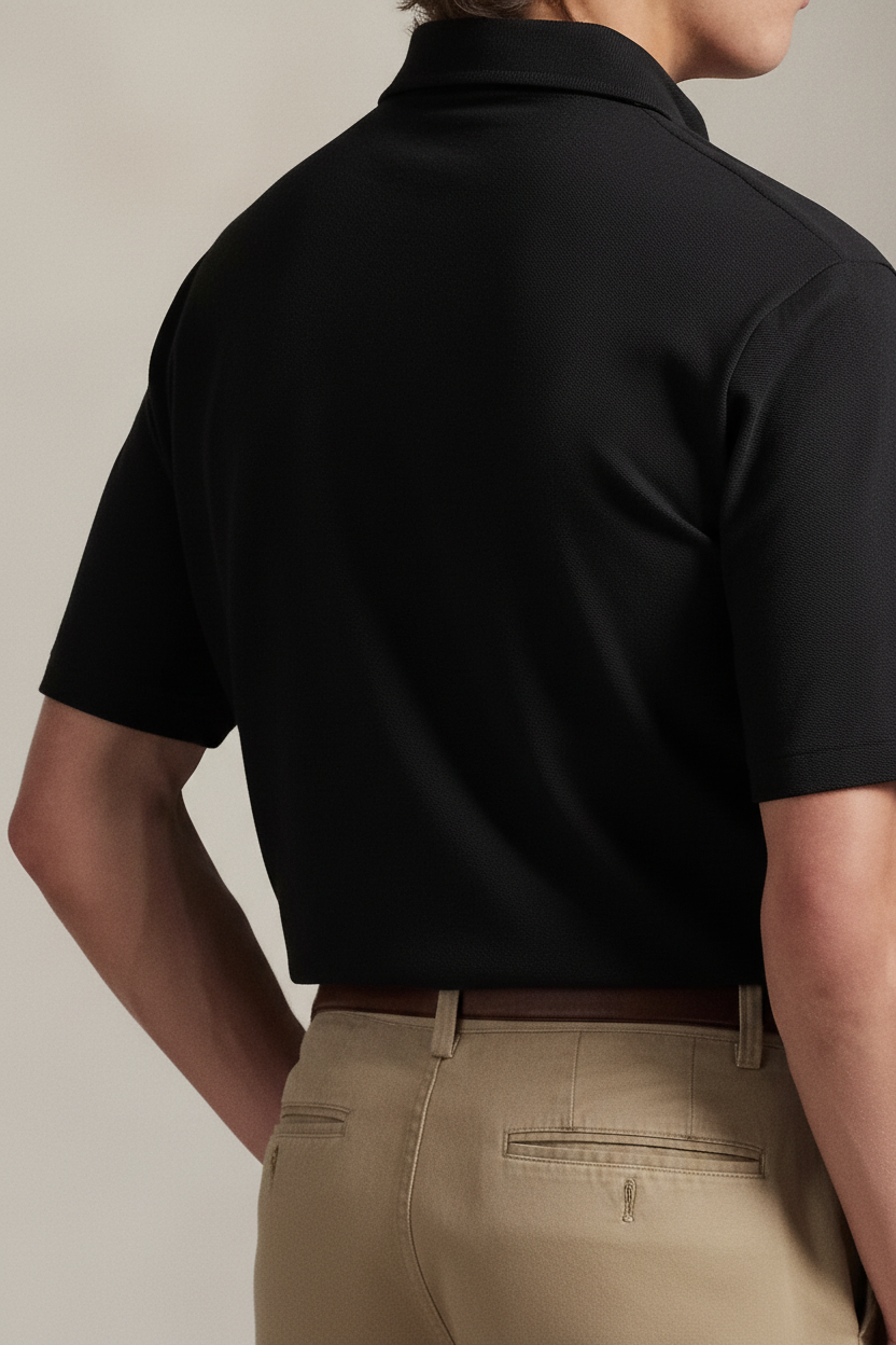 P.O.L.O R.A.L.P.H L.A.U.R.E.N Custom Fit Polo Bear Mesh Polo Shirt Black