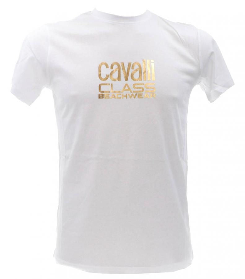 C.A.V-A.L.L.I C.L.A.S.S White T-shirt Gold