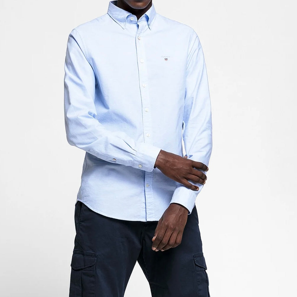 G.a.N-T. Regular Fit Shirt Long Sleeves Sky Blue