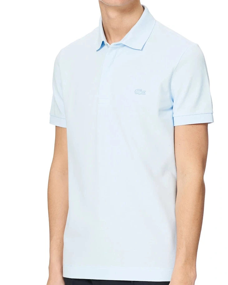 L.a.C.O-S.T.E P.O.L.O shirt Slim Fit Paris Stretch Pique Polo Shirt Light Blue