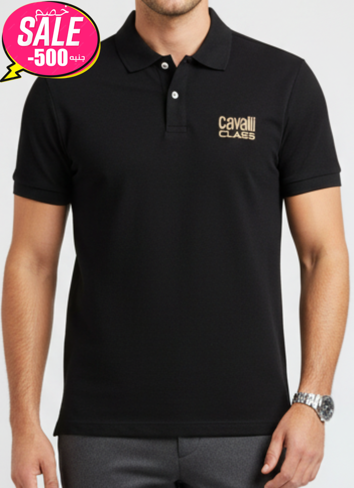Cavalli Class Black Polo Shirt Original in Egypt