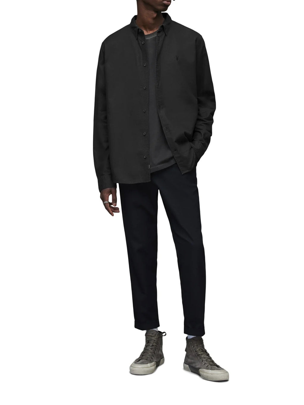 A.l.l.S.a.i.n.t.s HERMOSA RAMSKULL RELAXED FIT SHIRT Black