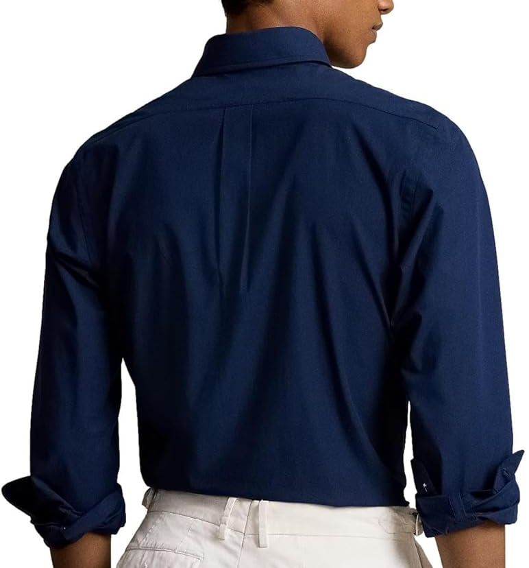 P.O.L.O R.A.L.P.H L.A.U.R.E.N Garment-Dyed Oxford Shirt Custom Fit RL Navy