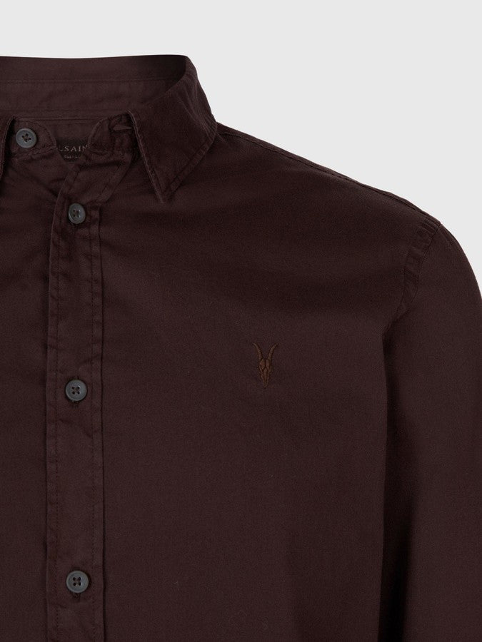 A.l.l.S.a.i.n.t.s HERMOSA RAMSKULL RELAXED FIT SHIRT Burgundy