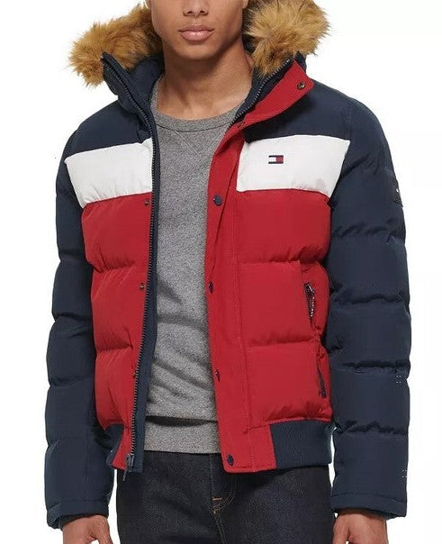 T.o.m.m.y H.i.l.f.i.g.e.r Puffer Jacket with Fur Hood (removable Fur)