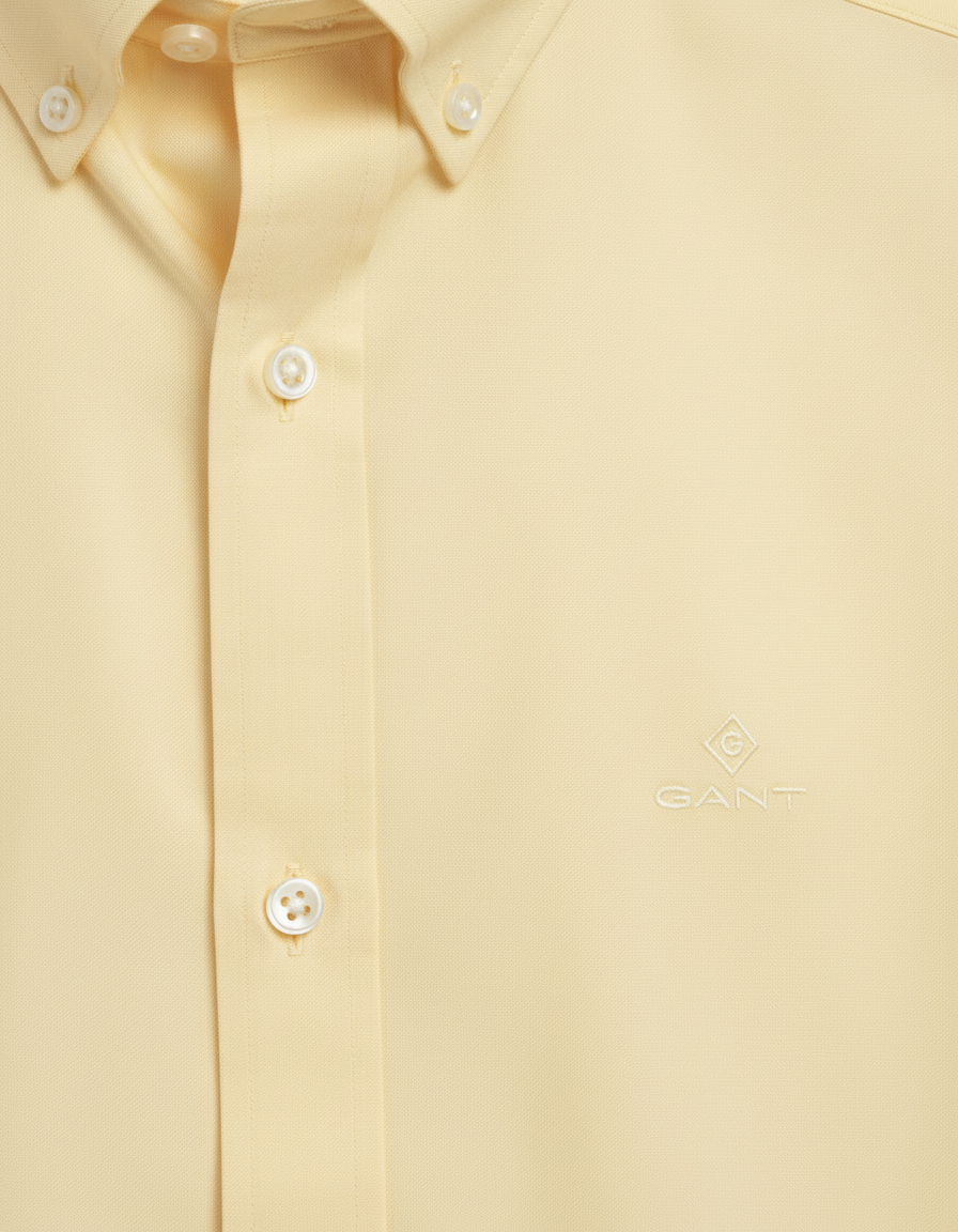 G.a.N-T Oxford Shirt With G Logo Regular Fit Shirt Light Yellow
