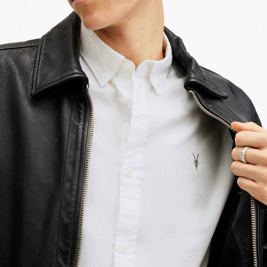 A.l.l.S.a.i.n.t.s HERMOSA RAMSKULL RELAXED FIT SHIRT White