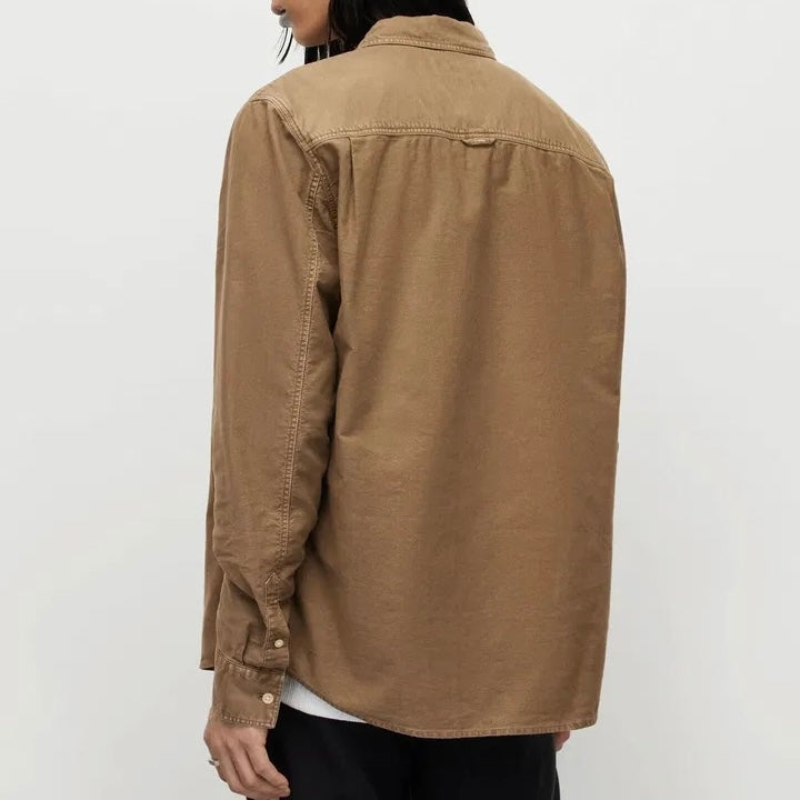 A.l.l.S.a.i.n.t.s HERMOSA RAMSKULL RELAXED FIT SHIRT Brown
