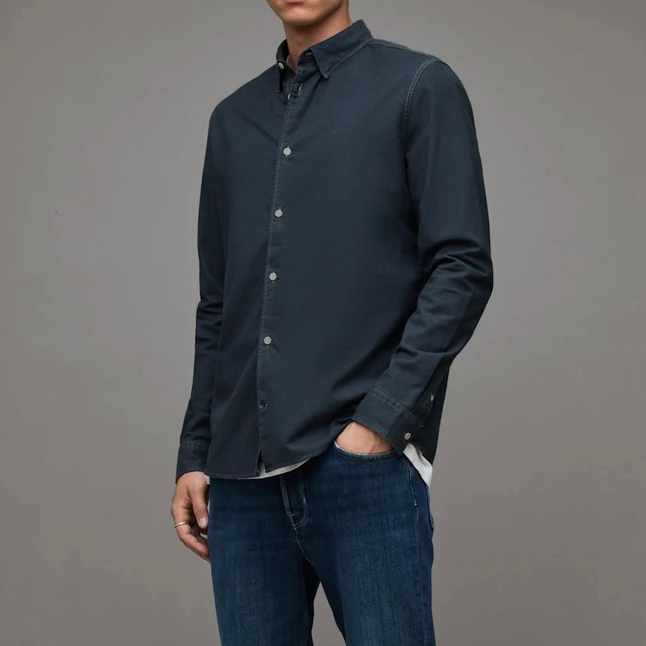 A.l.l.S.a.i.n.t.s HERMOSA RAMSKULL RELAXED FIT SHIRT Navy