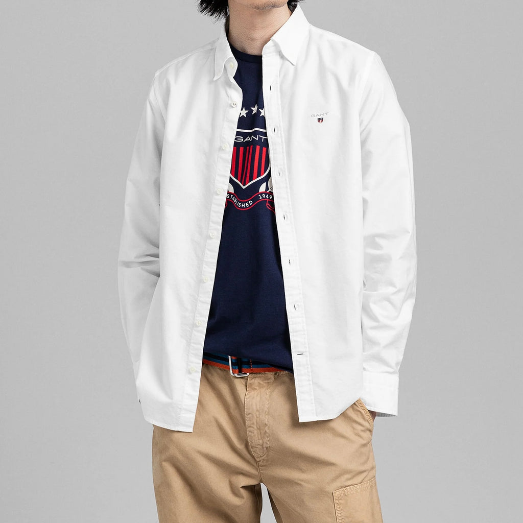 G.a.N-T. Regular Fit Shirt White