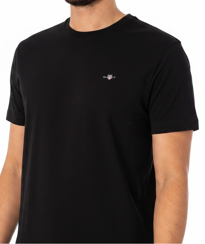 G.a-n.t Reg Shield SS t-Shirt round Neck Black