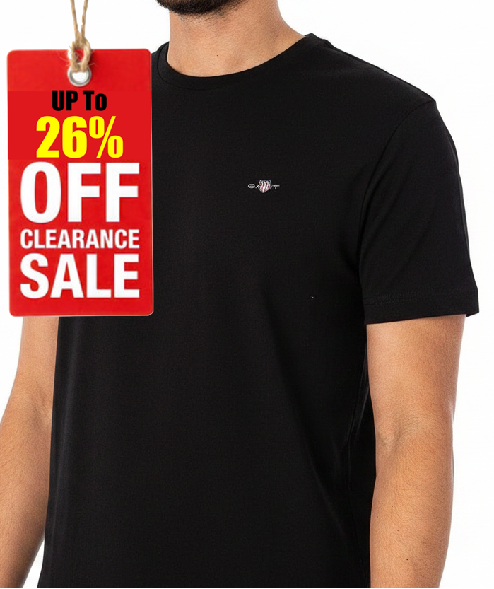 G.a-n.t Reg Shield SS t-Shirt round Neck Black