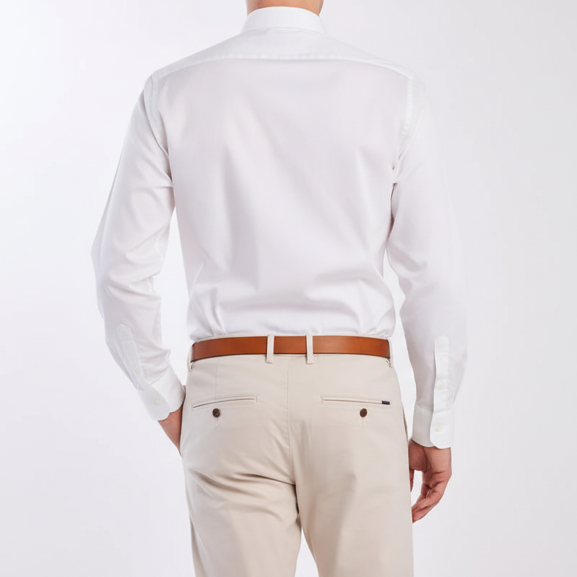 G.a.N-T Oxford Shirt With G Logo Regular Fit Shirt White