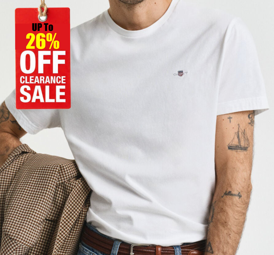 G.a-n.t Reg Shield SS t-shirt round White