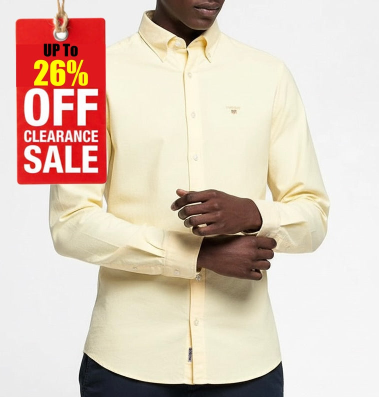 G.a.N-T Oxford Shirt Regular Fit Shirt Light Yellow