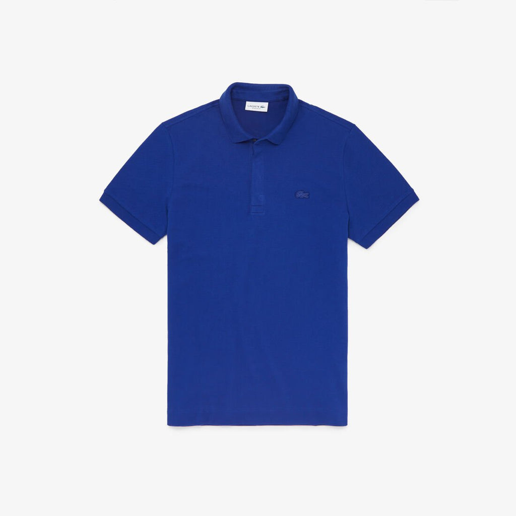 L.a.C.O-S.T.E P.O.L.O shirt Slim Fit Paris Stretch Pique Polo Shirt Blue