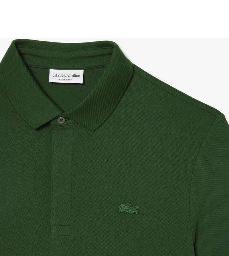 L.a.C.O-S.T.E. P.O.L.O. shirt Slim Fit Paris Stretch Pique Polo Shirt Green