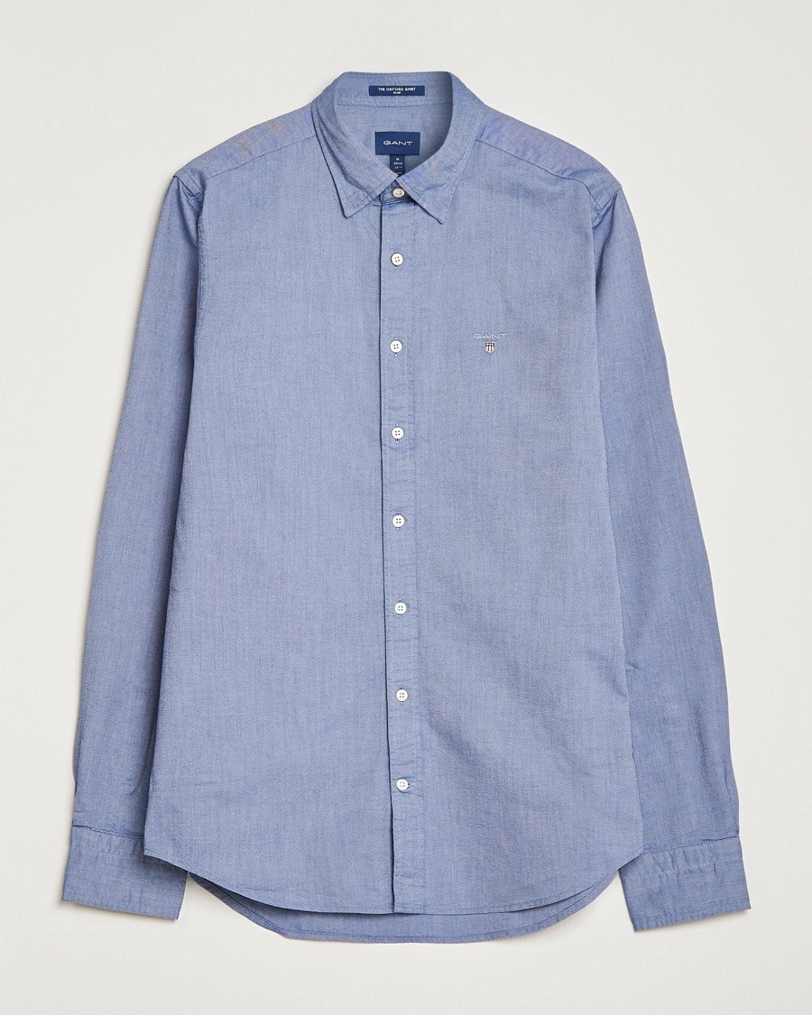 G.a.N-T. Regular Fit Shirt Long Sleeves Blue