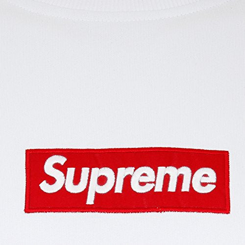 Supreme logo patch on a white background