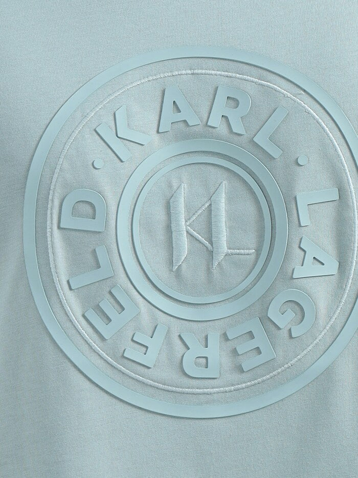 K.a.R-L. L.A.G.E.R.F.E.L.D. Circle Logo T-Shirt Slate Light Blue