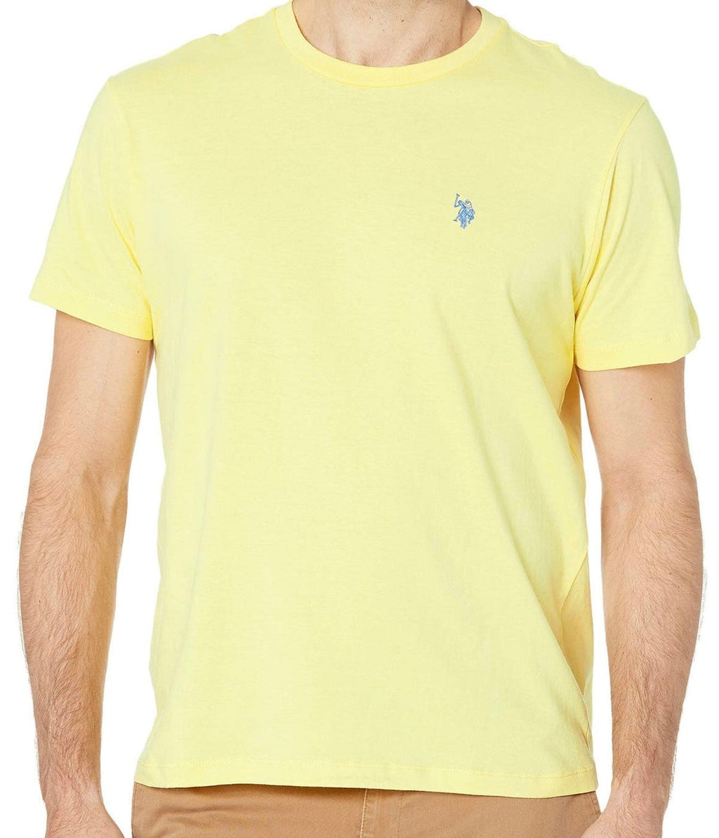 U.s P.o-L.O A.S.S.N. Men's Round Neck Short sleeve T-Shirt Yellow