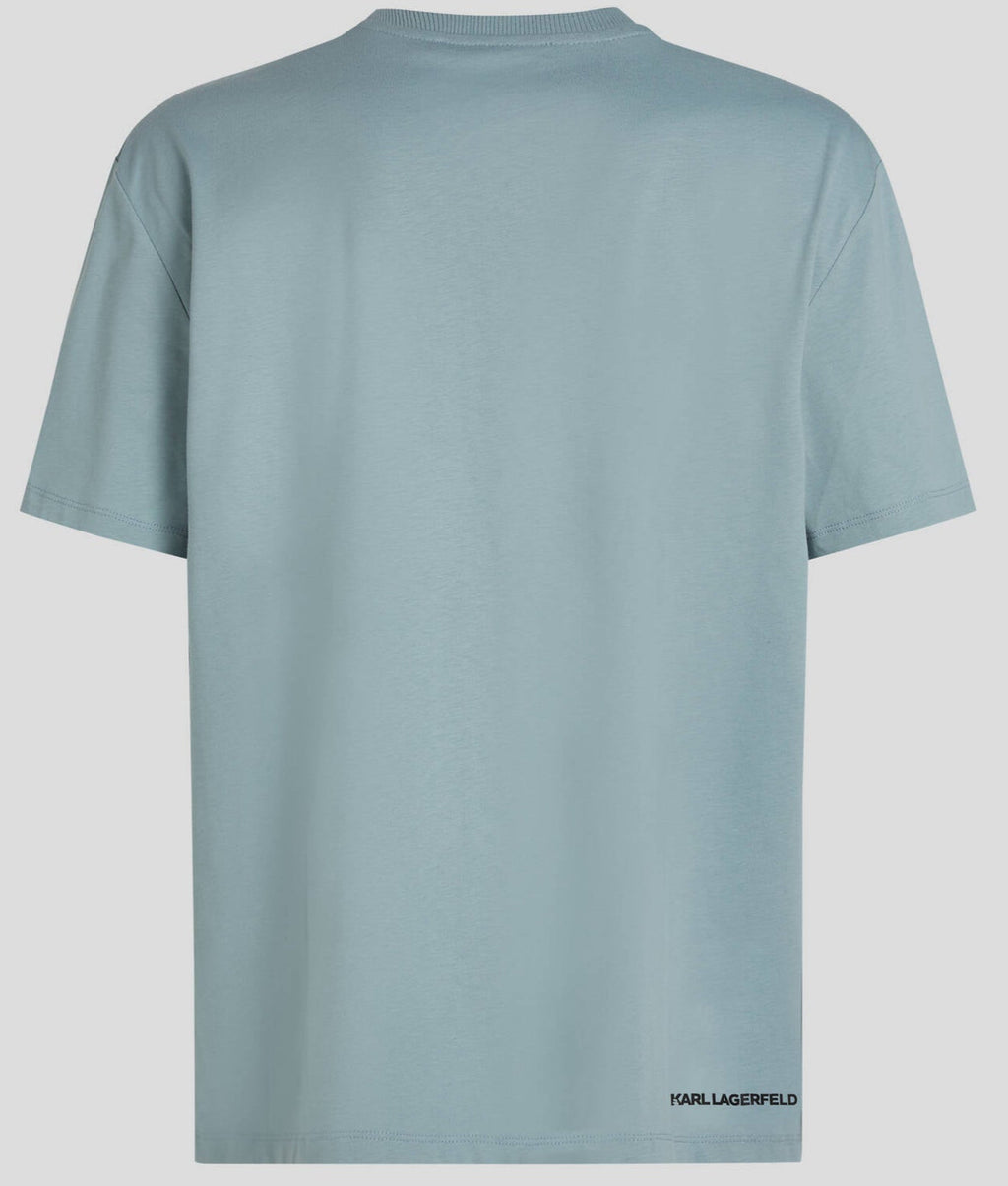 K.a.R-L. L.A.G.E.R.F.E.L.D. Circle Logo T-Shirt Slate Light Blue