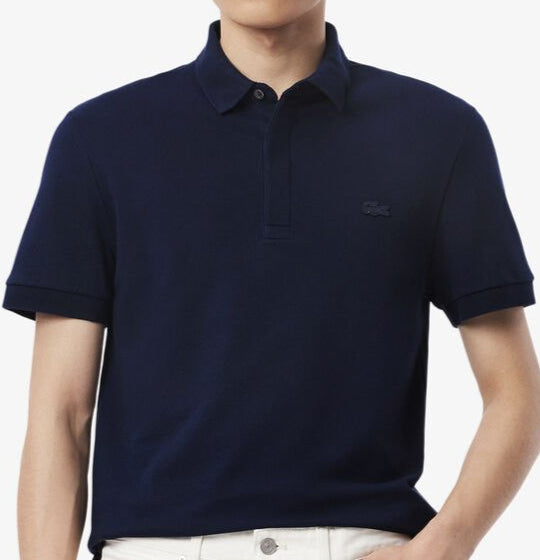 L.a.C.O-S.T.E. P.O.L.O. shirt Classic Fit Paris Stretch Pique Polo Shirt Navy Blue