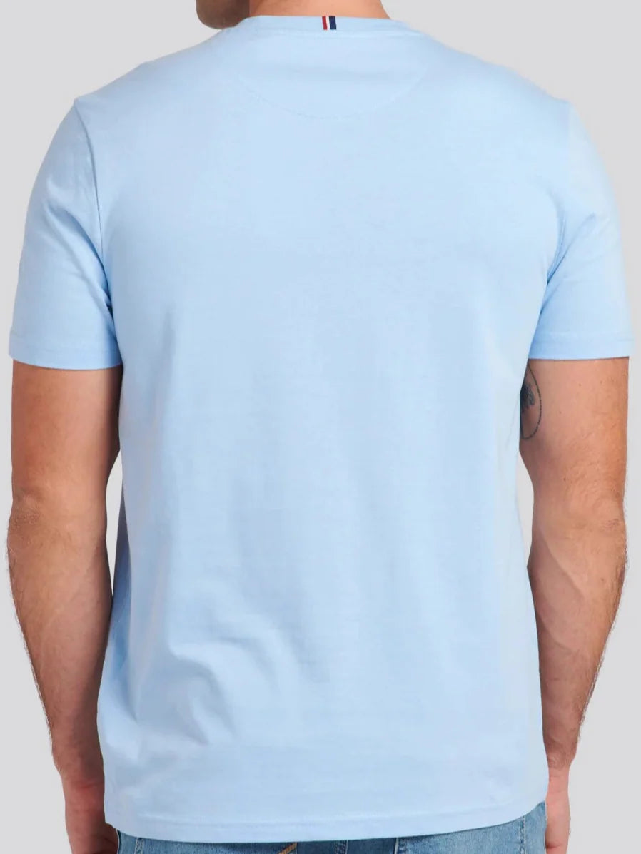 U.s P.o-L.O A.S.S.N.  Men's Round Neck Short sleeve T-Shirt Chambray Blue