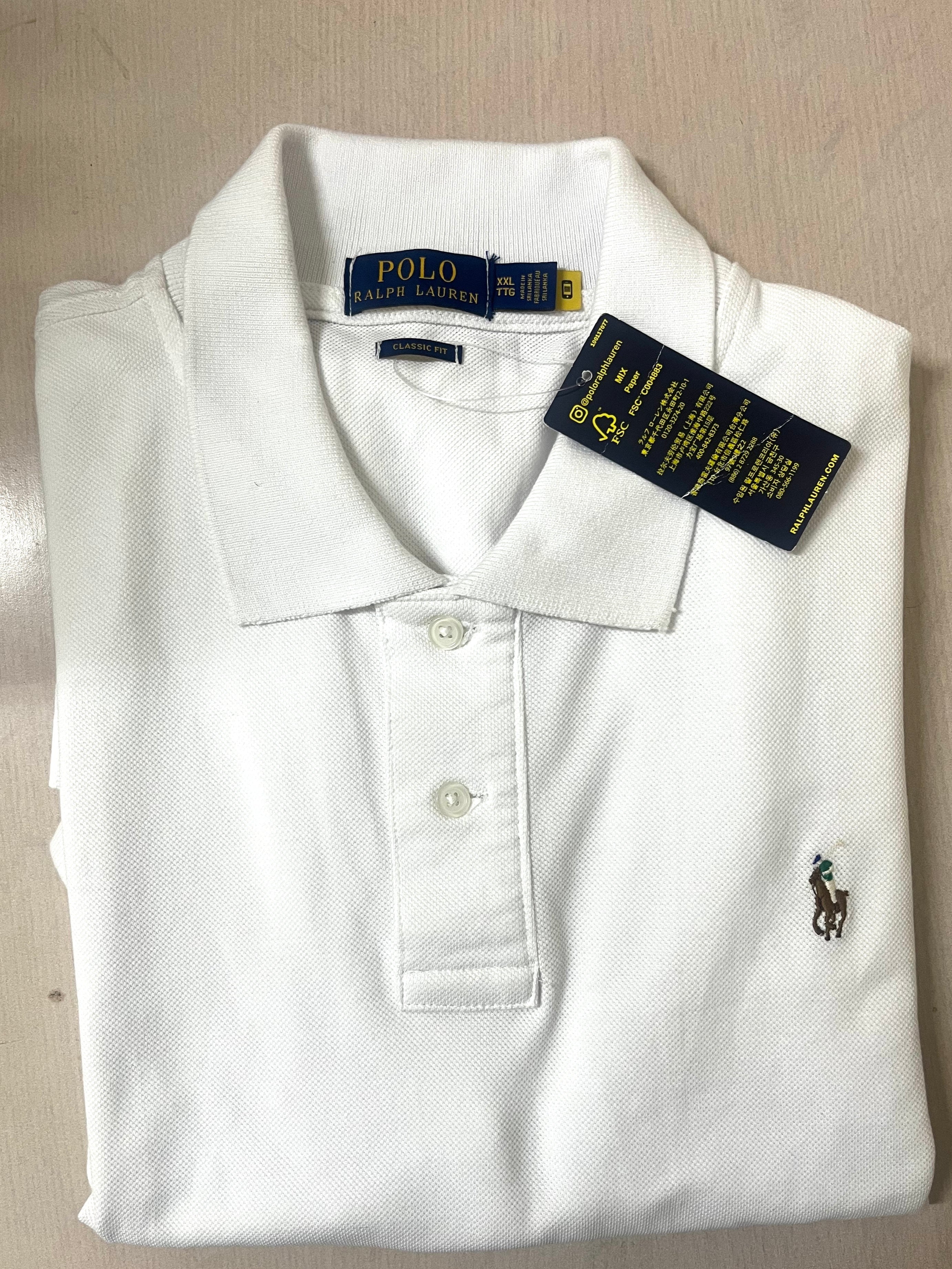 P.o.L-O. R.A.L.P.H. L.A.U.R.E.N. Cotton Polo Shirt White (Classic Fit)