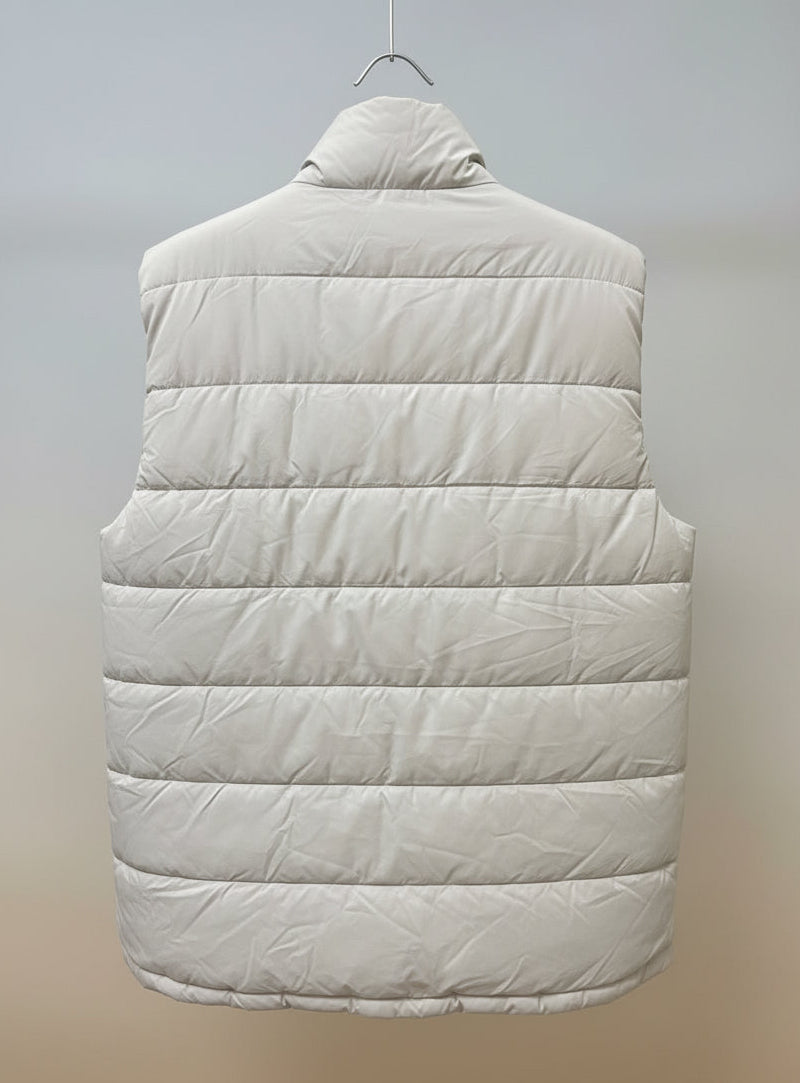 New Balance Black Puffer Tech Vest Quilted Comfort Cream Puffer Full Zip with Pockets