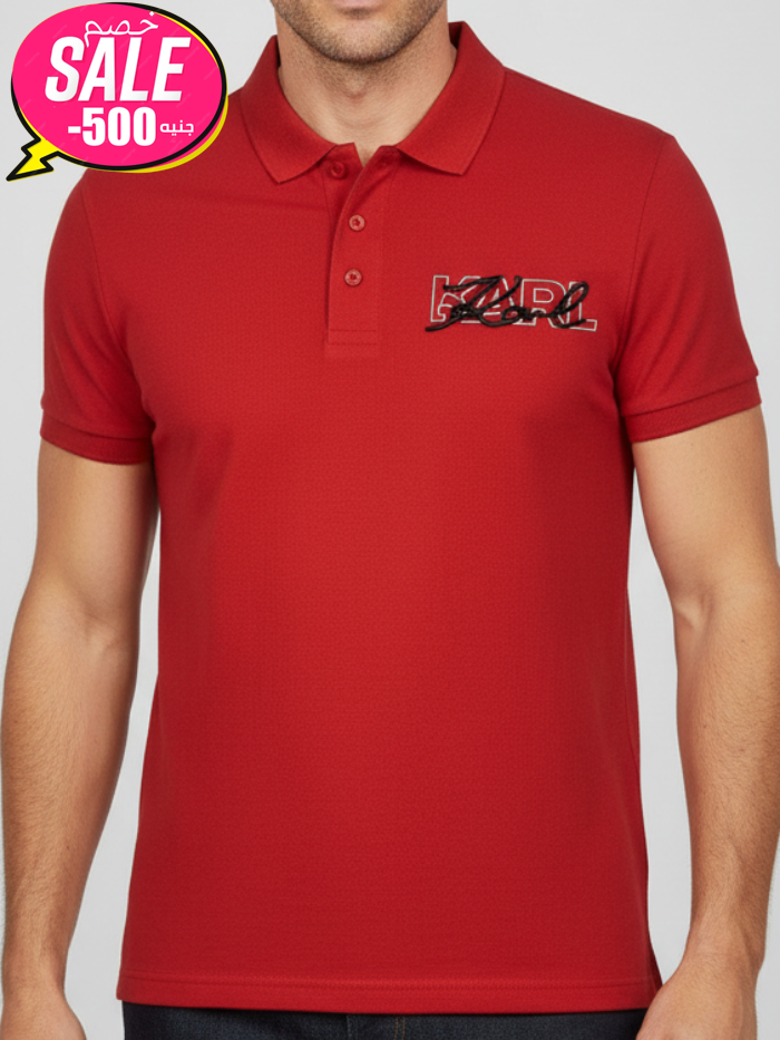 Karl Lagerfeld Red Polo Shirt Original Egypt