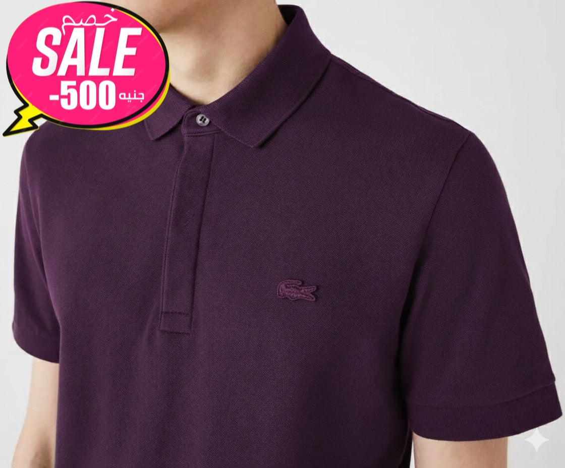Lacoste Purple Polo Shirt Original Egypt