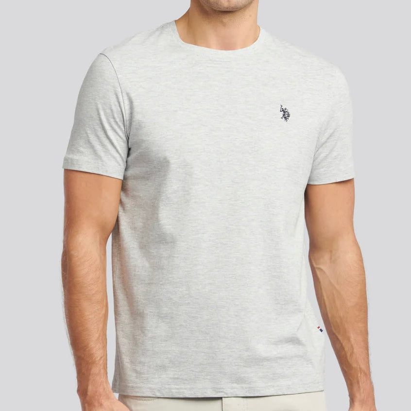 U.s- P.o.l.o. A.s.s.n. Men's Round Neck Short sleeve T-Shirt Gray