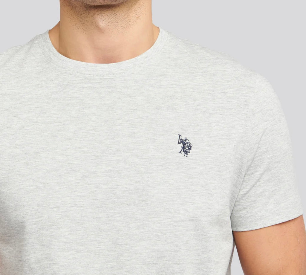 U.s- P.o.l.o. A.s.s.n. Men's Round Neck Short sleeve T-Shirt Gray