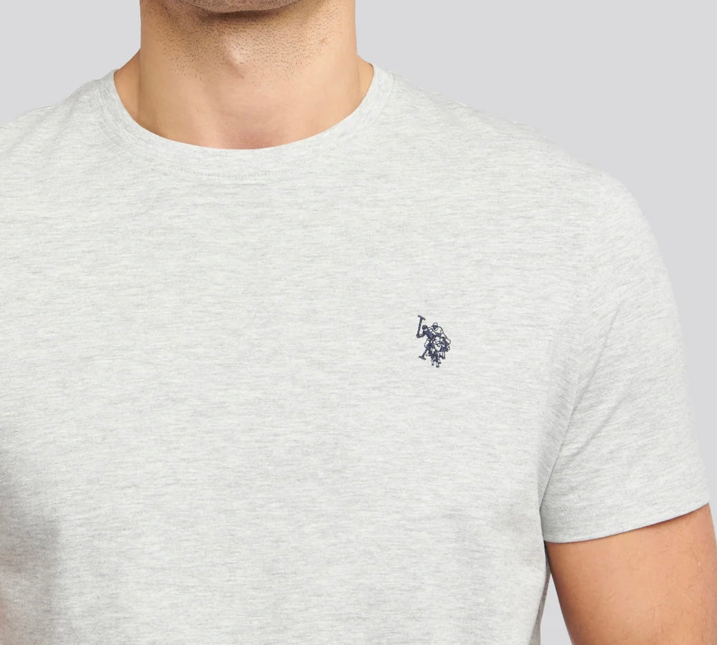 U.s- P.o.l.o. A.s.s.n. Men's Round Neck Short sleeve T-Shirt Gray