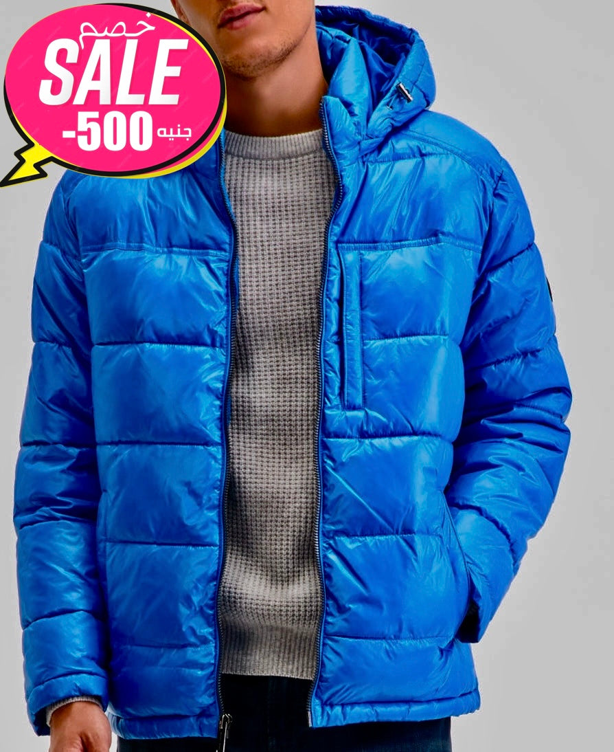 Michel Kors Blue Puffer Jacket Original Egypt