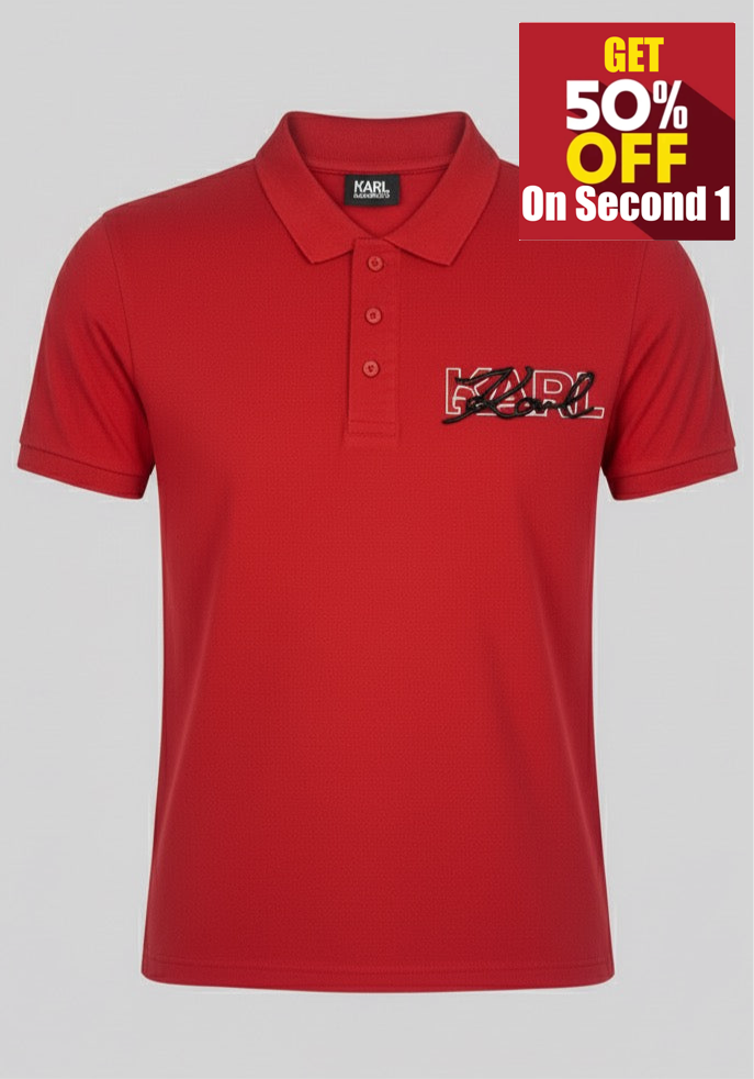 Karl Lagerfeld Red Polo Shirt Original Egypt