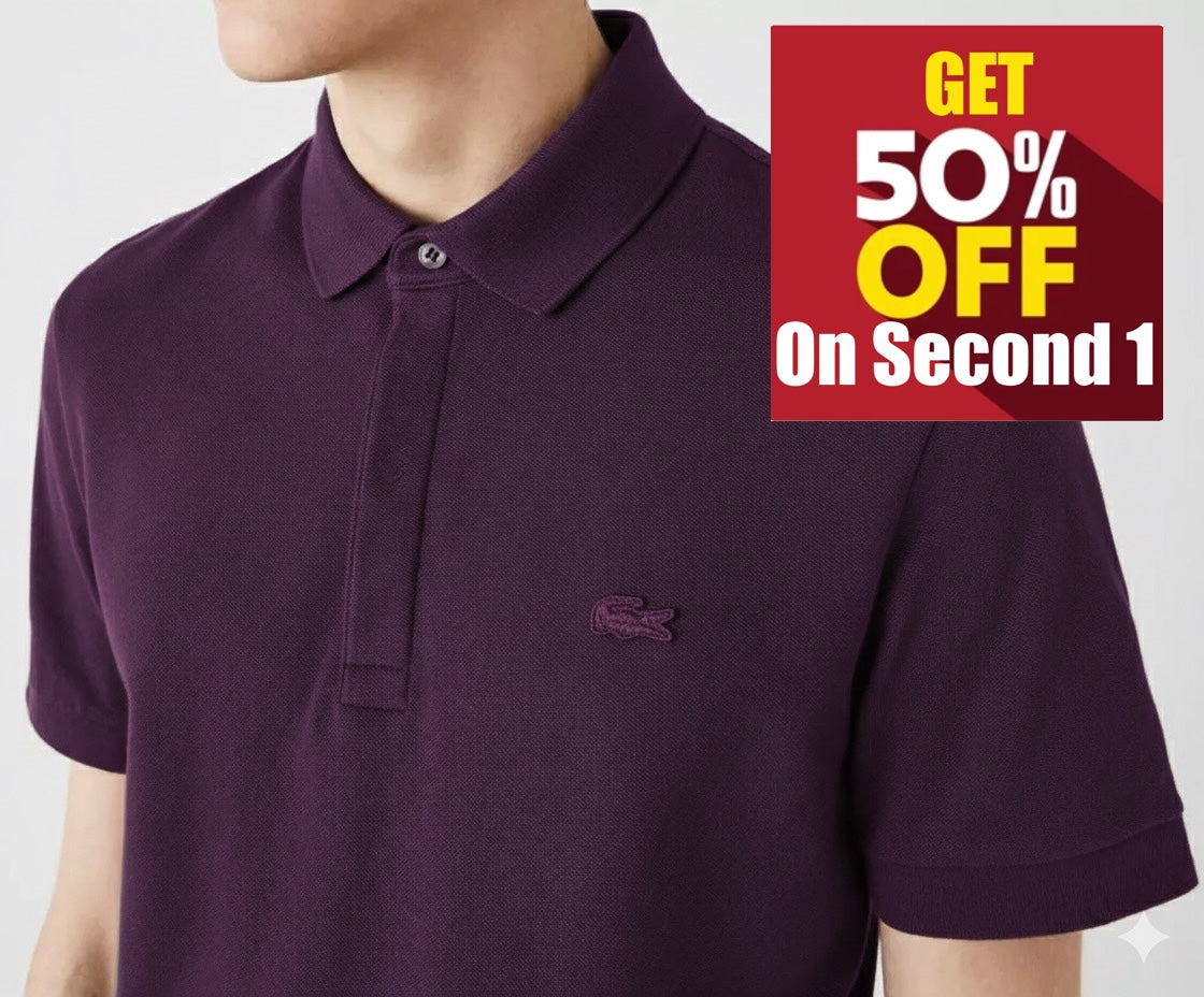 Lacoste Purple Polo Shirt Original Egypt