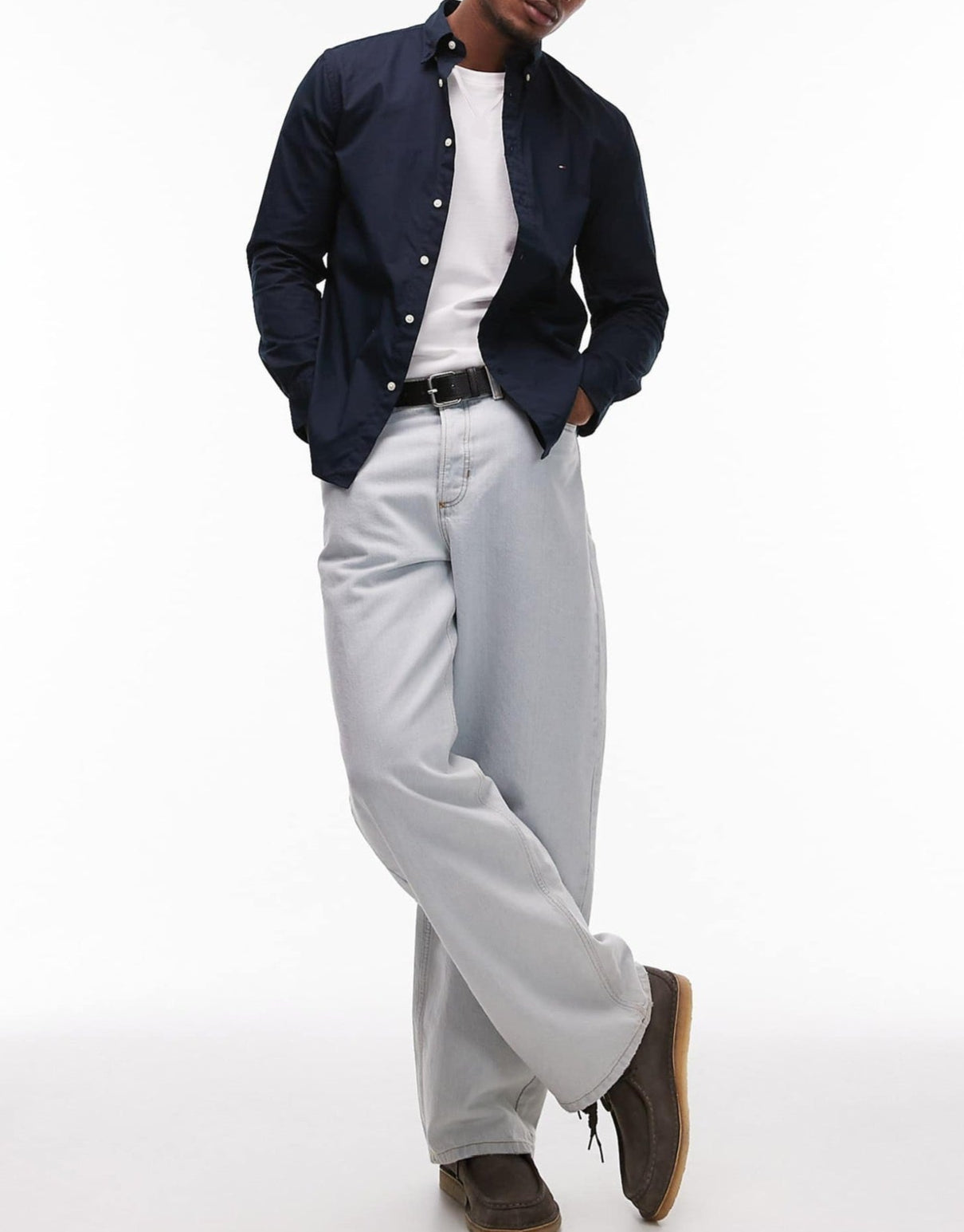 Tommy Hilfiger Navy Blue Shirt Original Egypt