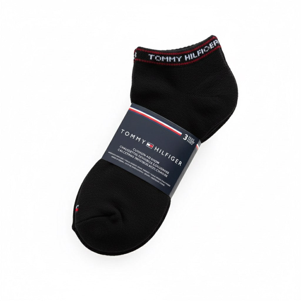 Tommy Hilfiger Three Black Socks Pack Original Egypt