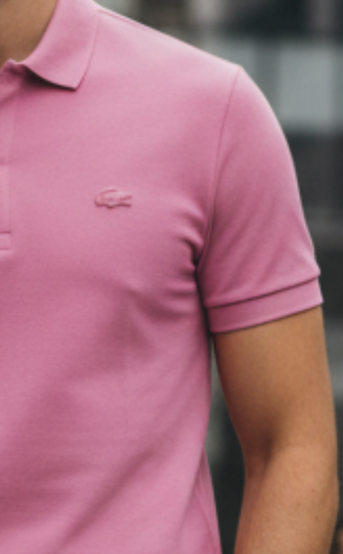 L.a.C.O-S.T.E. Classic Fit Paris Stretch Pique Polo Shirt Pink