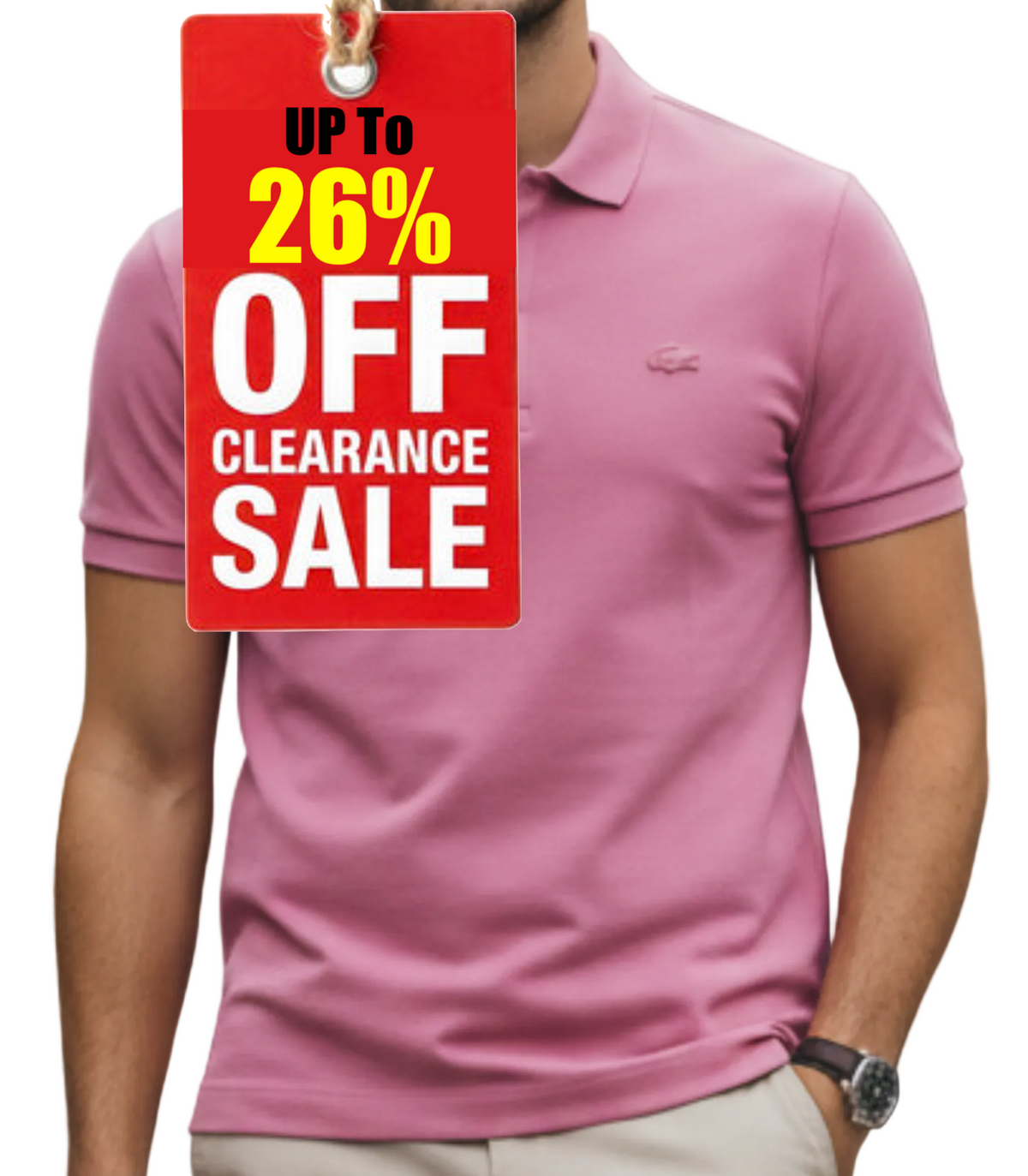 L.a.C.O-S.T.E. Classic Fit Paris Stretch Pique Polo Shirt Pink