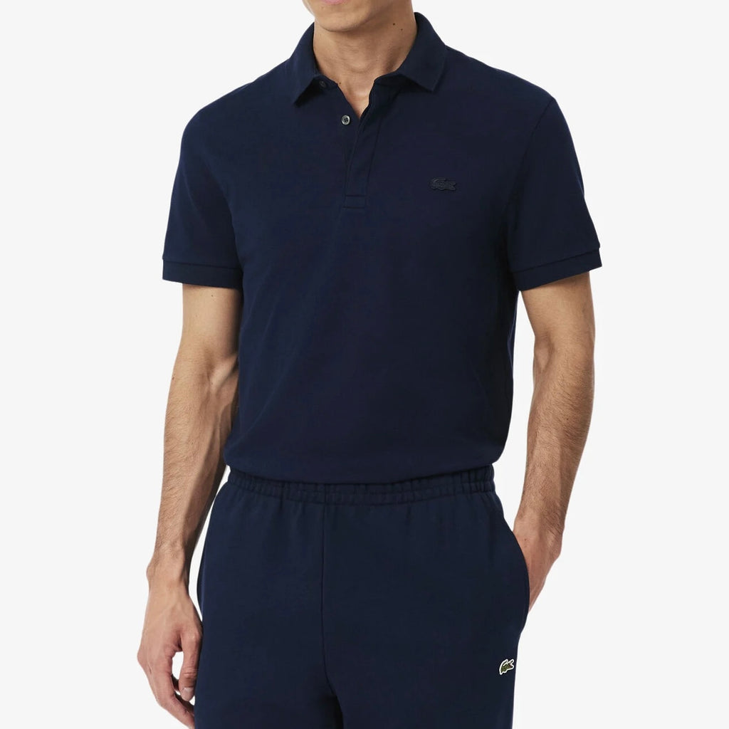 L.a.C.O-S.T.E. Regular Fit Paris Stretch Pique Polo Shirt Navy Blue