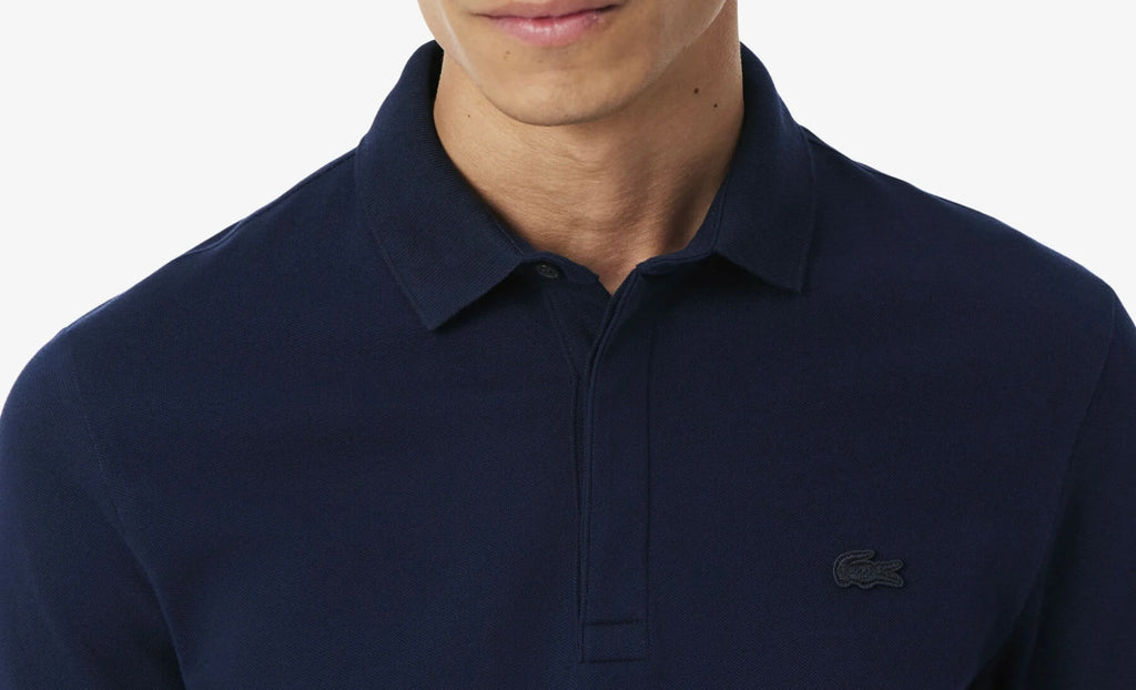 L.a.C.O-S.T.E. Regular Fit Paris Stretch Pique Polo Shirt Navy Blue