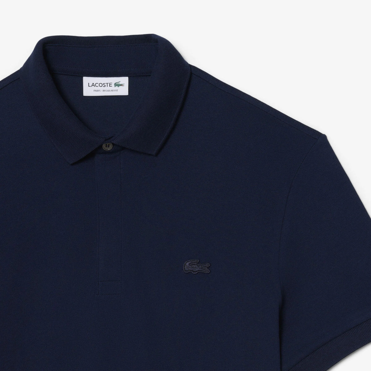 L.a.C.O-S.T.E. Regular Fit Paris Stretch Pique Polo Shirt Navy Blue