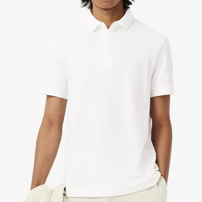 L.a.C.O_S.T.E. polo shirt Classic Fit Paris Stretch Pique Polo Shirt White